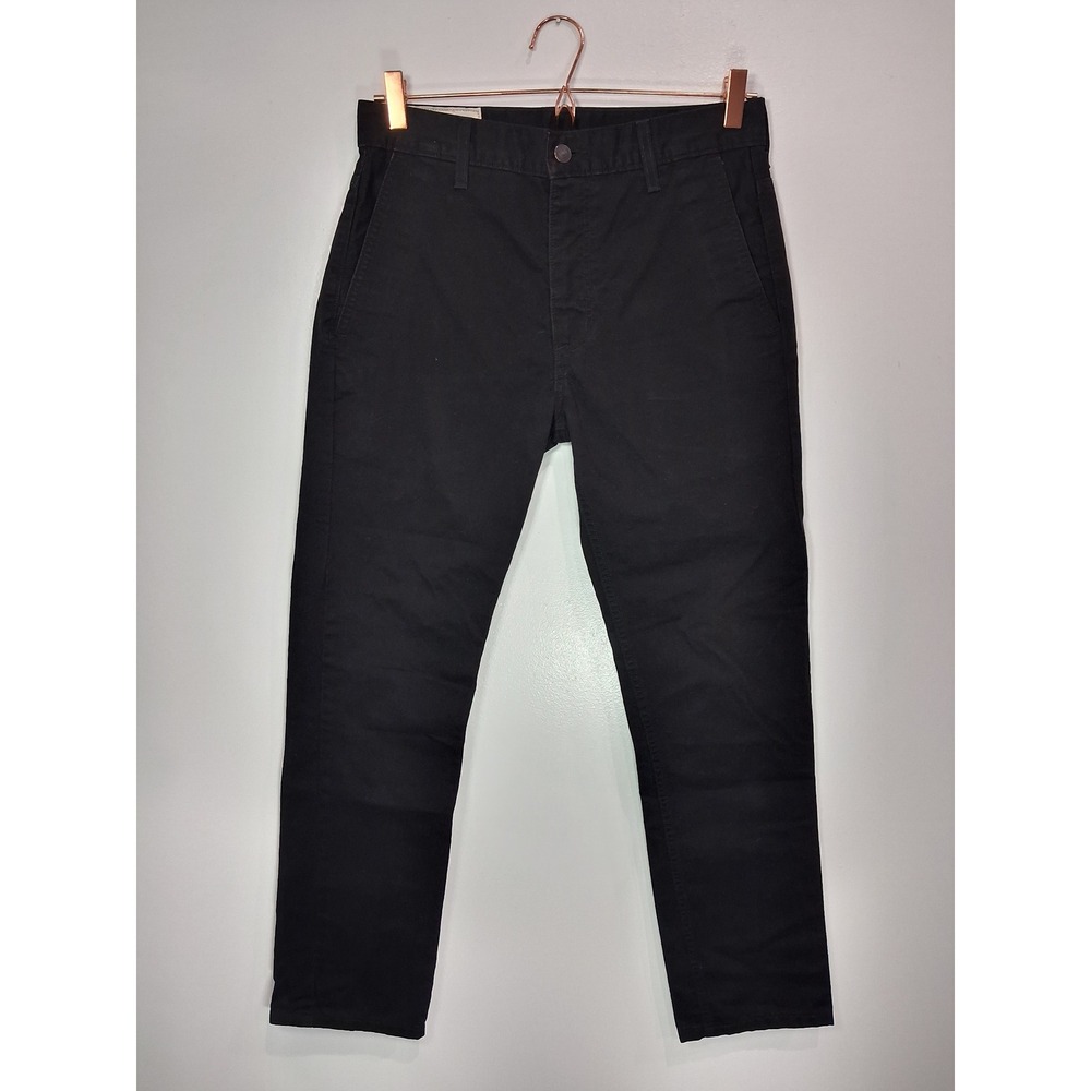 Levis 511 Slim Fit Black Chino Pants Mens 30x30 Cotton Blend Twill Trousers